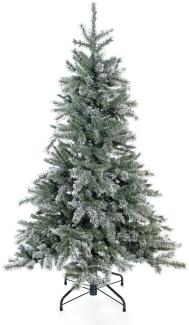 Evergreen Künstlicher Weihnachtsbaum Frost Fichte | Inkl. LEDs & Kunstschnee | Weiß | 150 cm