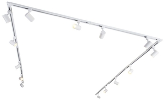 Qazqa Schienensystem-Sets Iconic jeana, 765 cm, (1-tlg), GU10, Weiß, Modern, Stahl, Deckenstrahler 14-flammig