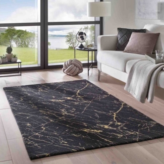 TaraCarpet Teppich Supersoft Kurzflorteppich Valetta Marmor, rechteckig, Höhe: 19 mm, modern marmoriert waschbar Wohnzimmer Schlafzimmer Badezimmer 200x290
