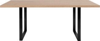 FORTE Tables Esstisch, Holzwerkstoff, Braun/Schwarz, 180 x 74,7 x 90 cm