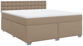 vidaXL Boxspringbett Matratze Cappuccino-Braun 180x200 cm Kunstleder 3286135