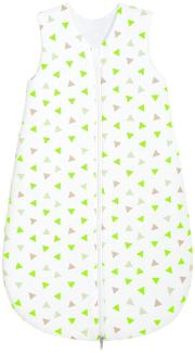 Odenwälder Jersey-Schlafsack Basic Dreiecke limette 110