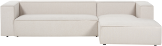 3 Sitzer Sofa VERNON Stoff Helles Beige Linksseitig