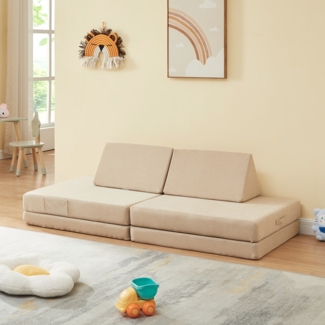 Spielsofa Norhulta 5-tlg. 150x66x46 cm Cord Beige [en. casa]
