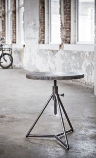 Beistelltisch RIFT 50 cm Mangoholz lehmbraun Antik-Look