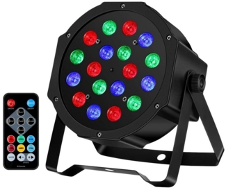 Sunicol LED-Sternenhimmel RGB Bühnenlicht Partylicht mit DMX und Fernbedienung DJ Projektor, 18 LEDs, 7 Lichtmodi Strahler DJ Licht Party Club Beleuchtungen