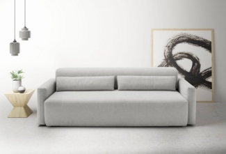 INOSIGN Schlafsofa Donka Dauerschläfer-geeignet, belastbar bis 270 kg, incl. Bettlkasten, mit Armlehnen, Breite 232 cm, auch in Cord, Tonnentaschen-Federkern