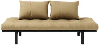 Karup Design Futonsofa PACE Gestell Schwarz, Matratze Wheat Beige