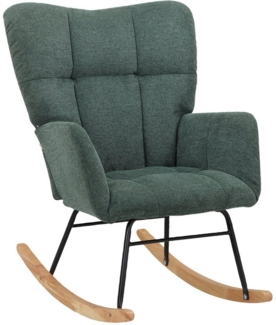 loft24 Schaukelstuhl Olaf (1 St), hohe Rückenlehne, Kufengestell, mit Armlehne, Sitzhöhe 48 cm