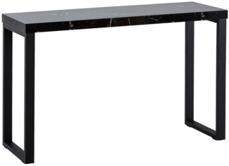 Konsolentisch Marmor-Optik Schwarz Hochglanz 120x40x76 cm Design Anrichte Flu...