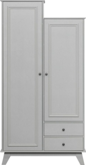 WOOOD Garderobenschrank Lily massives Kiefernholz, mit Kleiderstange, H 190 cm x B 98 cm