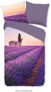 Pure Mikrofaser Bettwäsche 2 teilig Bettbezug 135x200 cm Kopfkissenbezug 80x80 cm Lavender 2495.78.08 Violet