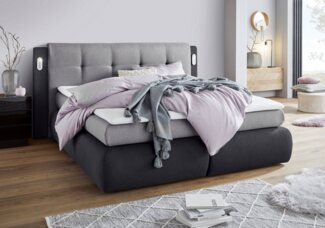 COLLECTION AB Boxspringbett Borna, inklusive Bettkasten, LED-Beleuchtung und Topper