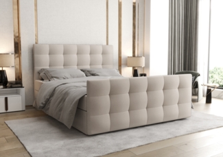AX LIVING Boxspringbett 160x200 mit Bettkasten Orchido Beige – Luxus & Komfort