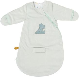 Nattou Babyschlafsack für Herbst und Winter aus Baumwolle und Polyester, Mit Fäustlingen, TOG 2. 5, Ca. 60 cm, 0-3 Monate, Romeo, Jules und Sally, Hellblau