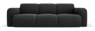 Micadoni Boucle Sofa Molino 3-Sitzer Chenille Schwarz