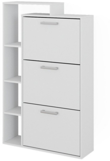 Schuhkommode Orlando Weiß 80 x 128.3 cm mit 3 Fächern Vicco