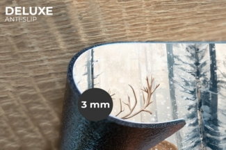 MuchoWow Platzset Rentier - Schnee - Wald - Weiß, (6-St), Platzsets, Tischset, Abwaschbar, Tischsets, Platzdeckchen