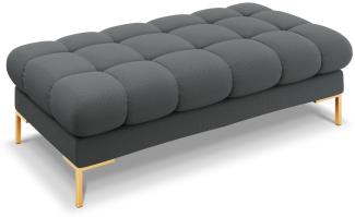 Micadoni 2-Sitzer Bank Mamaia | Bezug Dark Grey | Beinfarbe Gold Metal