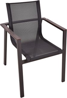 Gartenstuhl 2er Set ILJA - Kunststoff, Schwarz | Stapelstuhl Wetterfest Gartenstühle Outdoor Essstühle