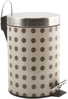 MSV Kosmetikeimer "Camberra"" Mülleimer Treteimer Abfalleimer - 3 Liter – mit herausnehmbaren Inneneimer Grau