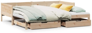 vidaXL Tagesbett Ausziehbar mit Schubladen ohne Matratze 90x190 cm 3302217