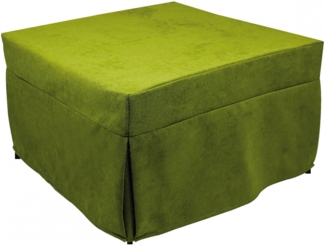 Dmora Pouf Arno, Mehrzwecksessel, Sitzsack, Hockerhocker, Made in Italy, 78x78 h45 cm, Grün