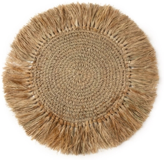 Das Gehäkelte Raffia Platzdeckchen - Natur - Natürlich - 45x45x1cm