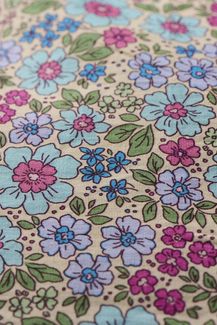 Ib Laursen Kissenbezug Kissenhülle 60x60cm Türkis Fuchsia Blumenmuster 62981-00