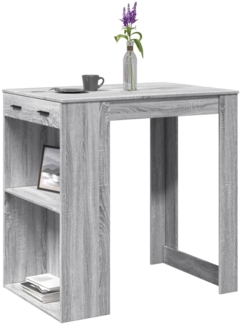 vidaXL Bartisch Grau Sonoma 102x70x103,5 cm Holzwerkstoff 3309326