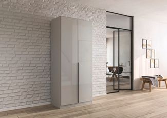 OTTO home Drehtürenschrank Kleiderschrank Kleiderschränke Schrank Garderobe AGORDO mit Glasfront (in zwei Griff-Farben, Breiten 91-360 cm) durchdachte Innenausstattung, in 7 Breiten und 2 Höhen MADE IN GERMANY