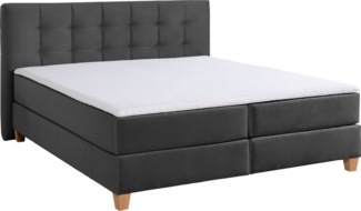 Home affaire Boxspringbett Moulay, inkl. Topper, in Überlänge 220 cm, 3 Härtegrade, auch in H4