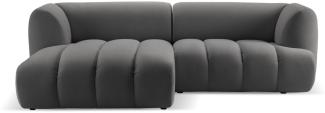 Micadoni Modulares Ecksofa Harry 3-Sitzer Links Samtstoff Zement