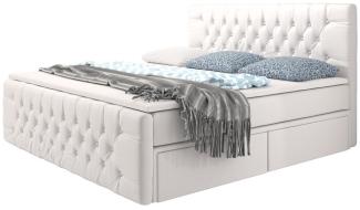 Boxspringbett Sognare mit Stauraum 160x200 Weiß H3