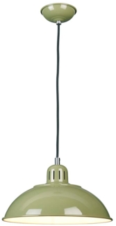 Pendelleuchte, Deckenlampe, Stahl, Grün, D 30 cm