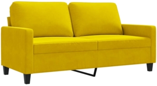 vidaXL 2-Sitzer-Sofa Gelb 140 cm Samt 359205