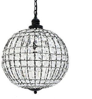 Grafelstein Hängeleuchten Kugellampe CRISTAL schwarz mit Kristallen Kugelleuchte Hängelampe Kuge
