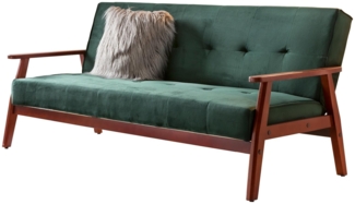 Schlafsofa 190 x 85 x 81 cm Samt Tannengrün