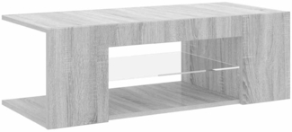 TV-Schrank Lowboard TV mit LED-Leuchten Grau Sonoma 90x39x30 cm