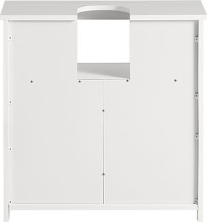 SoBuy BZR61-W Waschbeckenunterschrank, MDF, Lackiert, Weiß, 60 x 62 x 30 cm