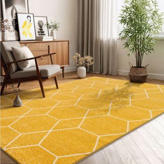 Sanat Teppich Trellis, rechteckig, Höhe: 10 mm, Kurzflor, skandi, boho, auch als Läufer und in rund