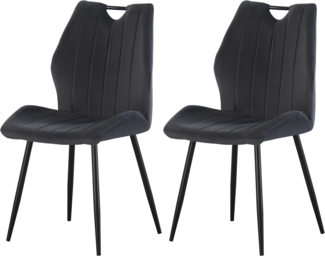 Stuhl (B/H/T): 52 x 75 x 58 cm in Anthrazit