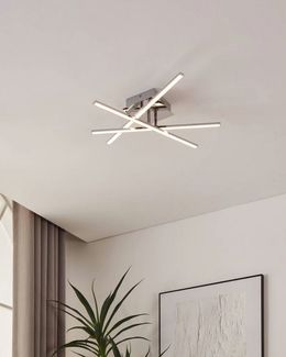 Eglo 95567 Wand-/Deckenleuchte LASANA 1 chrom/weiß 18W L:50 H:9,5cm Leuchtarme schwenkbar
