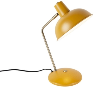 Qazqa Tischleuchte Milou, ohne Leuchtmittel, E14, Gelb, Modern, Stahl, 1-flammig