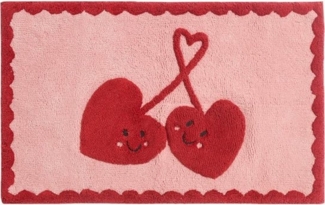 Next Badematte Badematte Kirsche/Herz aus 100 % Baumwolle, Höhe 80 mm, Baumwolle