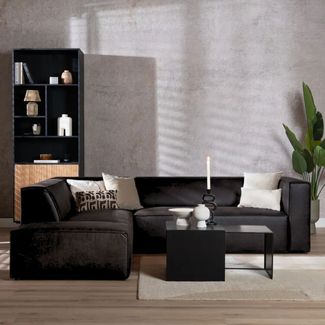 Bronx71 Ecksofa Memphis Leder anthrazit links