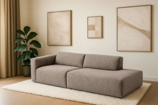 Home affaire 2-Sitzer Noord mit Kedernaht, Breite 227 cm, Cord, Struktur, Webstoff, mit Wellenunterfederung, Massivholzrahmen