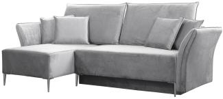 Ecksofa Mokoli (Farbe: Tiffany 15, Füße: Silber)