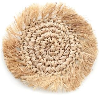Der Fringe Raffia Untersetzer - Natur - Natürlich - 10x10x1cm