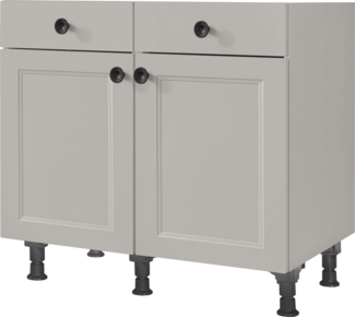 nobilia® Unterschrank "Cascada", vormontiert, Breite 90 cm, Soft-Close-Funktion bei den Schubkästen, inkl. höhenverstellbare Sockelfüße